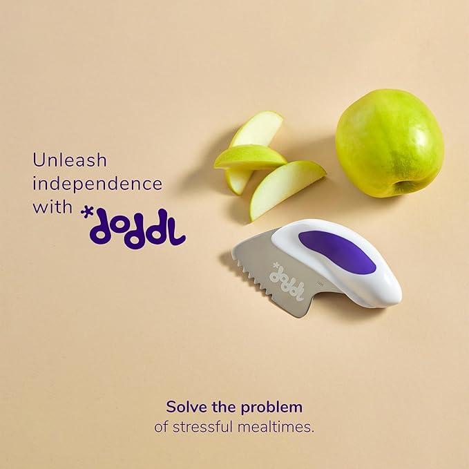 doddl Toddler Utensils, Ergonomic Fork Spoon and Knife Set for Self Feeding, Stainless Steel Silverware for 1-3 Year Olds, BPA Free, Dishwasher Safe (Aqua)