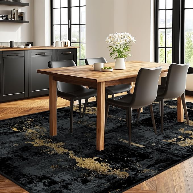 RELEANY Washable Area Rugs 7'x9' Non-Slip Modern Abstract Soft - Image 3