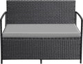 Greesum Patio Loveseat PE Rattan Wicker Outdoor Furniture by BuynowfromGreesum