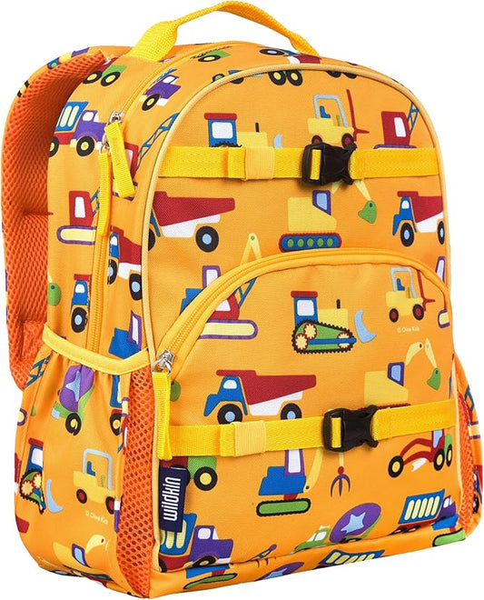 Wildkin ECO rPET 15-inch Kids Backpack – Sustainable, Padded, Adjustable – Under Construction