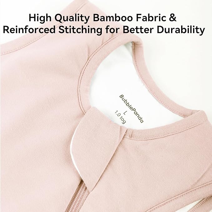 Rayon Made from Bamboo Sleep Sack 0-6 Months 1.0 Tog Ultra Soft Baby Wearable Blanket 0-3 Months Sleeping Sack 3-6 Months for Infant Newborn Babies Unisex Girl Boy 2-Way Zipper Breathable Lightweight