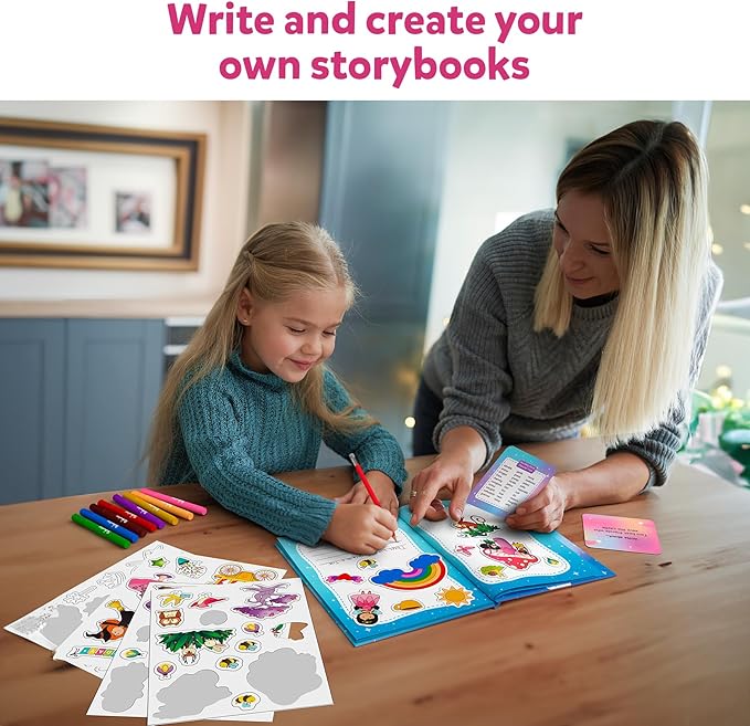 Skillmatics Storybook Art Kit - Create Fairytale Stories, DIY Craft & Writing Kit with 300+ Stickers, Scrapbooking & Journal Activity, Gifts for Kids Ages 5, 6, 7, 8, 9, 10
