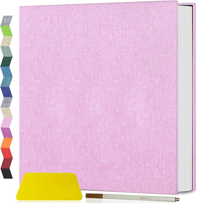 Popotop Photo Album Self Adhesive Scrapbook Album for 4x6 5x7 8x10 Pictures DIY Photo Book as Scrapbooking Supplies Kits, Birthday Gifts for Women Mom Wedding Baby Family Travel