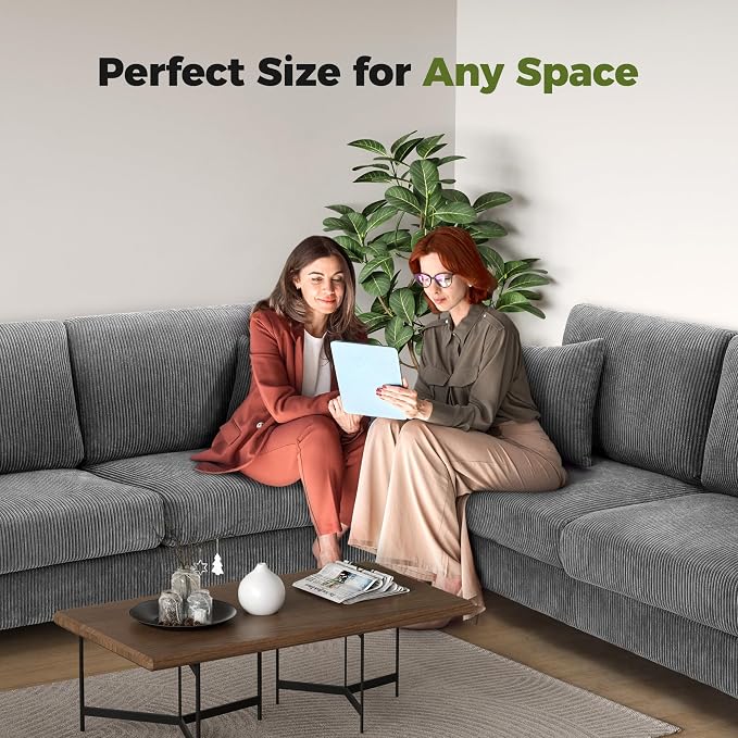 Kidirect 70in Corduroy Sofa, Comfy Loveseat Sofa No Tool Assembly, Couches - Image 7