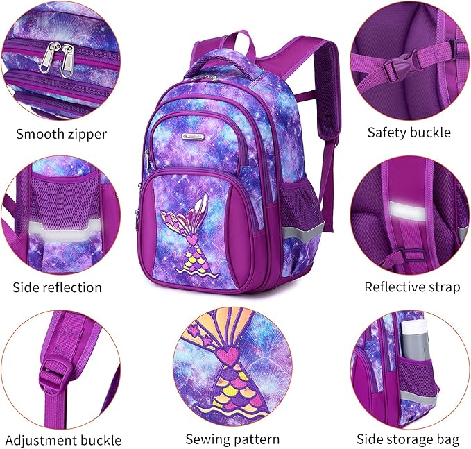 Cusangel Backpack for Girls Boys School Bookbags Kindergarten Elementary Lightweight Waterproof Multifunctional Large Capacity for Backpack (16 inch Fun Prints)