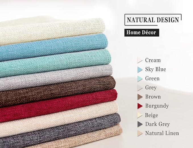 Stellhome Fall Burlap Throw Pillow Covers Solid Farmhouse Linen Pillowcase - Image 5