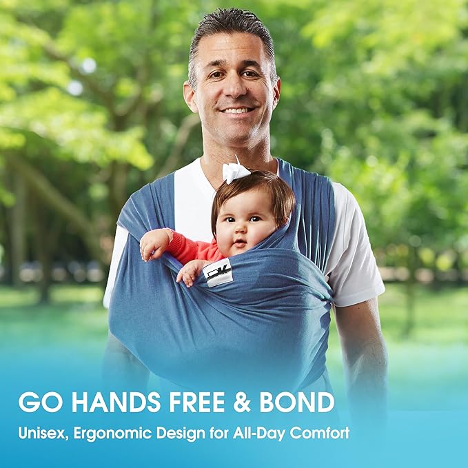 Original Baby K'tan Baby Carrier: #1 Easy Pre-Wrapped, Soft, Slip-On, No Rings, No Buckles | 5 in 1 Baby Sling Gift | The Best Hands Free Infant Wrap For Newborn to Toddler up to 35lb (See Size Chart)