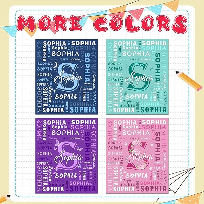 Ship Next Day, Custom Blanket with Name - Printed in USA, Personalized Baby Blankets for Girls, Ultra-Soft Cozy Fleece Blankets, Christmas Birthday Gifts for Boys & Girls Kids Teen Girl