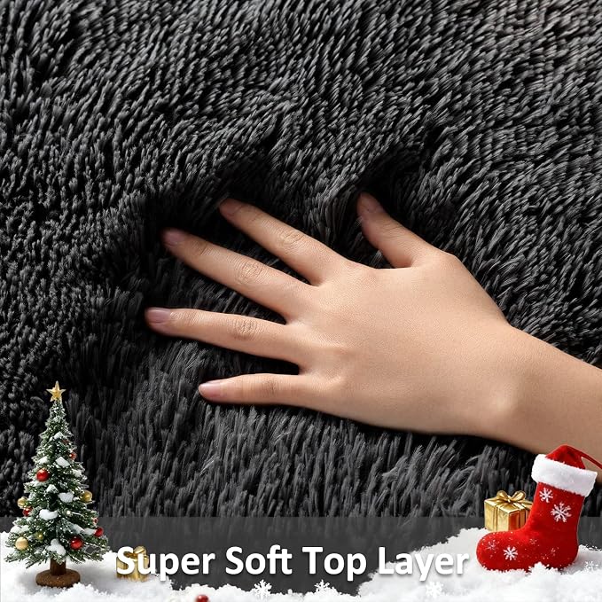 Ophanie 2x8 Runner Rug for Hallway, Upgrade Non-Slip Fluffy Soft Bedside Rugs - Image 2