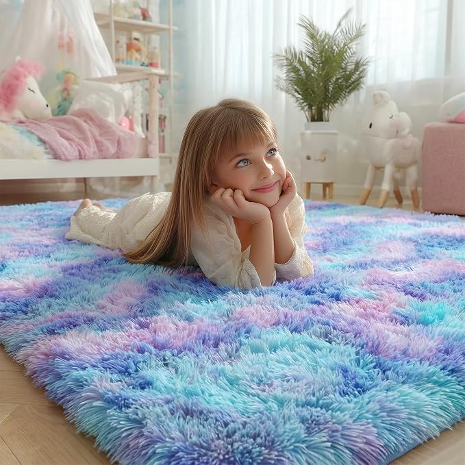 PAGISOFE Soft Purple Rainbow Rugs - Image 2