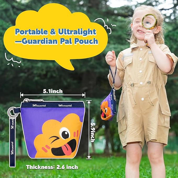 StBernard Kids First Aid Kit, EDC Mini Portable Medical Kit with Cute Bandages, Tools for Children's Daily Boo-Boos, Suits for Home, School, Camping, Hiking, Cub Scouts, Backpacking(Yellow)