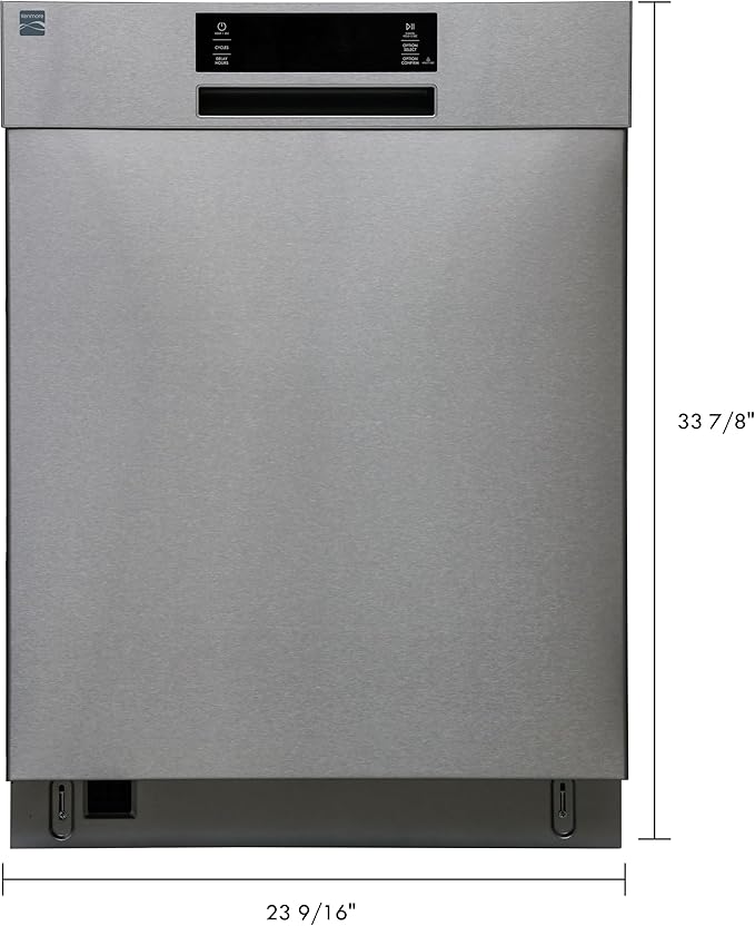 Kenmore 24" Built-in Stainless Steel Tub Dishwasher EasyFlex 3rd, SmartWash, UltraWash Plus, TurboDry, and Adjustable Rack, Energy Star Certified, Fingerprint Resistant