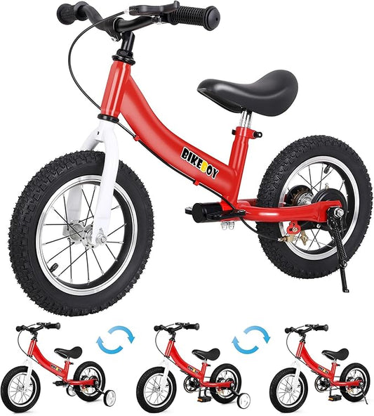 Balance Bike 2 in 1,The Dual Use of a Kids Balance Bike and Toddler Bike, for 2 3 4 5 6 7 Years Old -12 14 16 Inches with Training Theory, Brake, Pedal