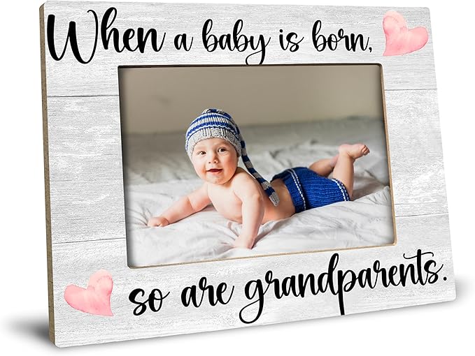 Baby Picture Frame, Ultrasound Picture Frames, When a Baby is Born So is a Grandparents, New Grandparents Gifts First Time 2025, Photo Frame,4x6 inch