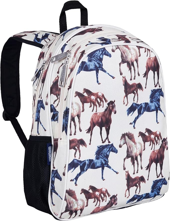Wildkin 15-inch Kids Backpack – Durable, Padded, Adjustable for School & Travel - Horse Dreams