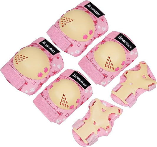 BOSONER Kids/Youth Knee Pad Elbow Pads for Roller Skates Cycling BMX Bike Skateboard Inline Rollerblading, Skating Skatings Scooter Riding Sports
