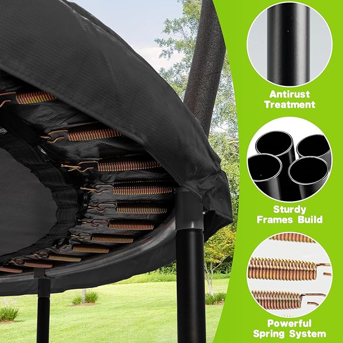 LotFun Kids Trampoline, 36 Inch Round, Indoor Outdoor with Basketball Hoop, 55 lb Weight Capacity