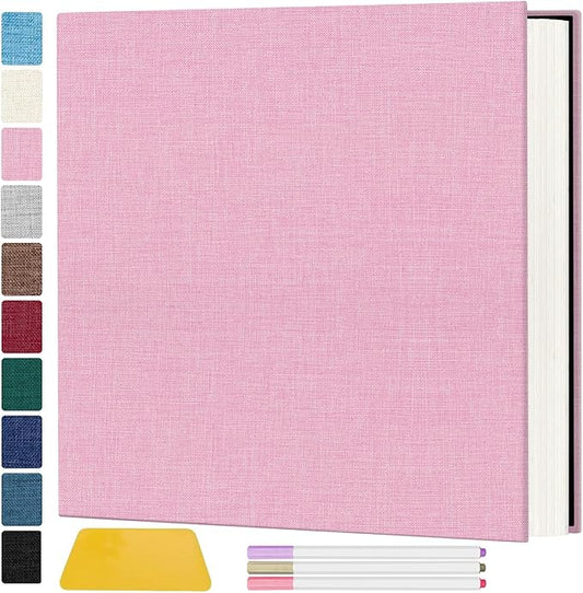 Zesthouse Photo Album Self Adhesive Pages, 60 Pages Magnetic Scrapbook Albums with Sticky Page,Photos Album Holds 8x10 & 5X7 & 4x6 & 6x8 & 3x5, Large Picture Book Ideal for Family,Wedding,Baby