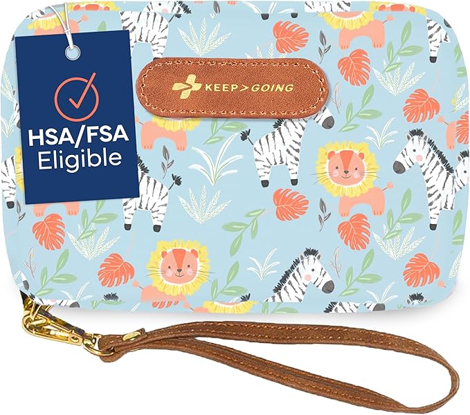 KeepGoing Travel First Aid Kit for Kids – 130 Pc. for Car, Home, Purse, Diaper Bag & Backpack with Latex-Free Bandages - Mini First Aid Kit Travel Size TSA-Approved