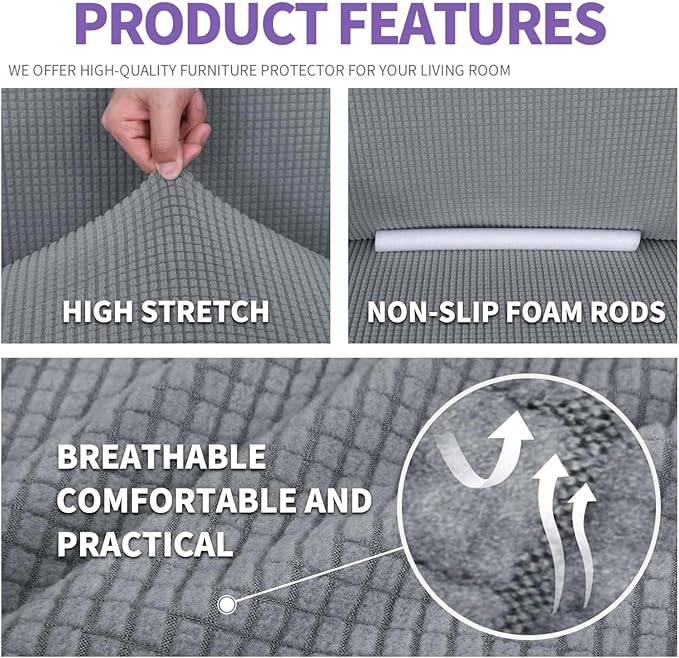ZNSAYOTX Super Stretch Chair Slipcover Universal Sofa Chair Covers - Image 4