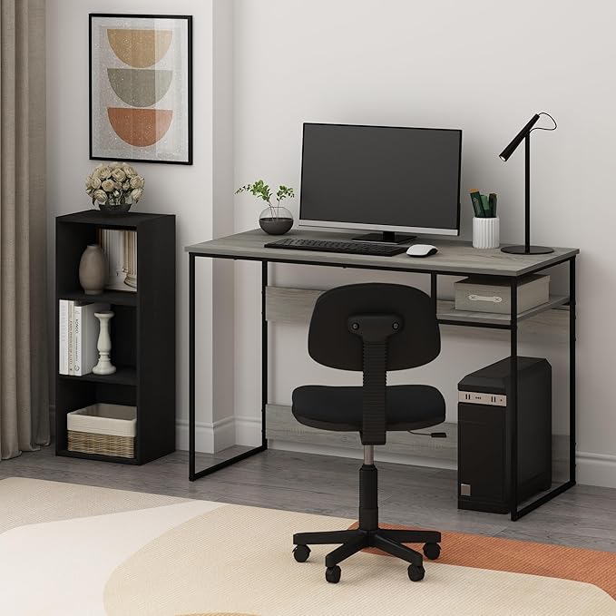 Furinno Luder Bookcase / Book / Storage , 3-Tier, Blackwood