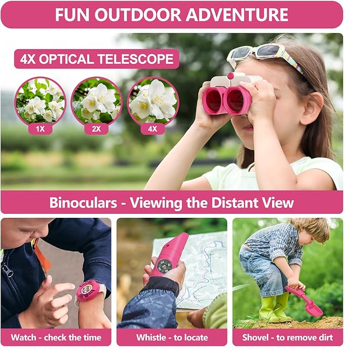 Kids Camping Set – an Outdoor Campfire Toy Set Featuring a Tent, Oil lamp, Stove, and More,Gift Idea for Girls Age 3+ Year Old Birthday Christmas