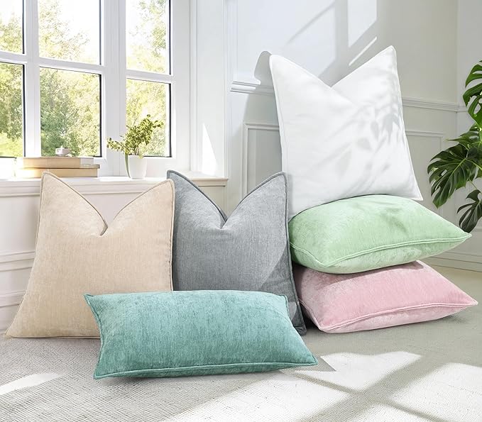 decorUhome Summer Couch Throw Pillow Covers 20x20 Set of 2, Decorative Soft - Image 6
