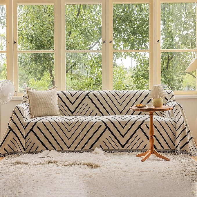 VClife Boho Sofa Cover Thick Chenille Couch Cover by VCLIFE