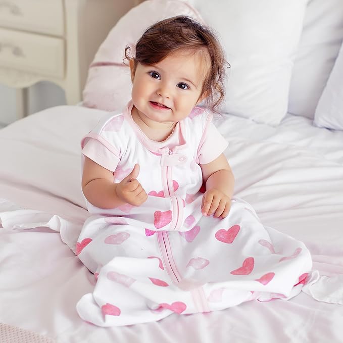 Mama Cheetah Baby Sleep Sack 0.5 TOG, Organic Cotton Baby Wearable Blanket with Two-Way Zipper, Swaddle Transition Baby Sleeping Bag for Newborn Infant Toddler Boy Girl, 12-18 Months