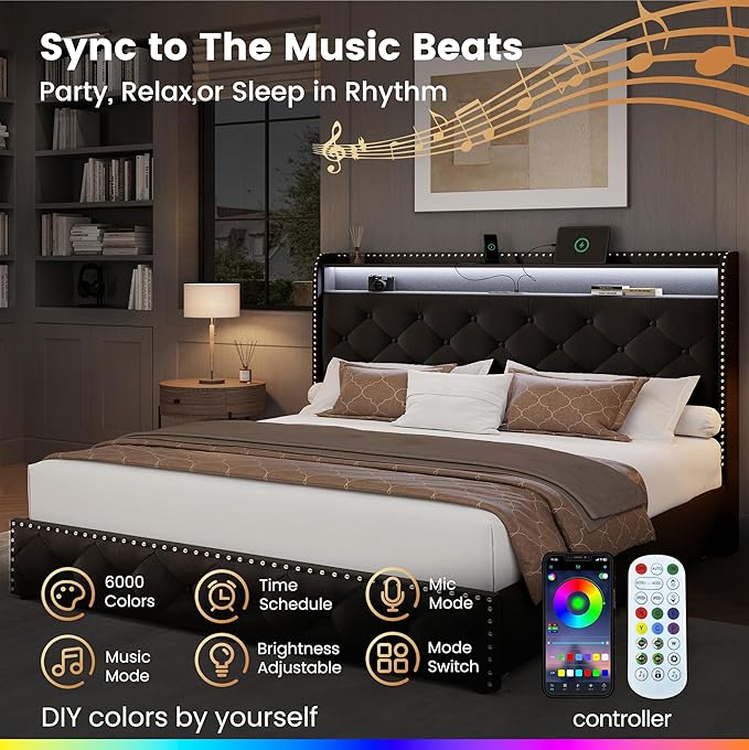LARMACE King Size Bed Frame - Image 3