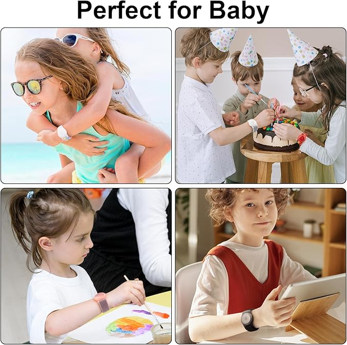 Kids Wristband Protective Case Compatible with Apple AirTag, Adjustable Nylon Bracelet for Air Tag GPS Tracker Holder with Anti Lost Watchband for Toddler Child Kids (Rainbow)