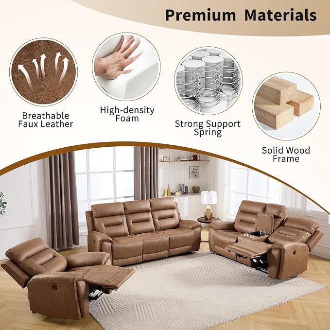 ANJ Power Reclining Loveseat Sofa - Image 7