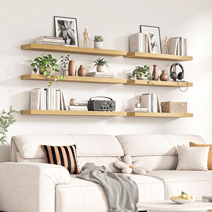 Fun Memories 72Inch Long Floating Shelves, 8 Inch Deep Shelves - Image 2
