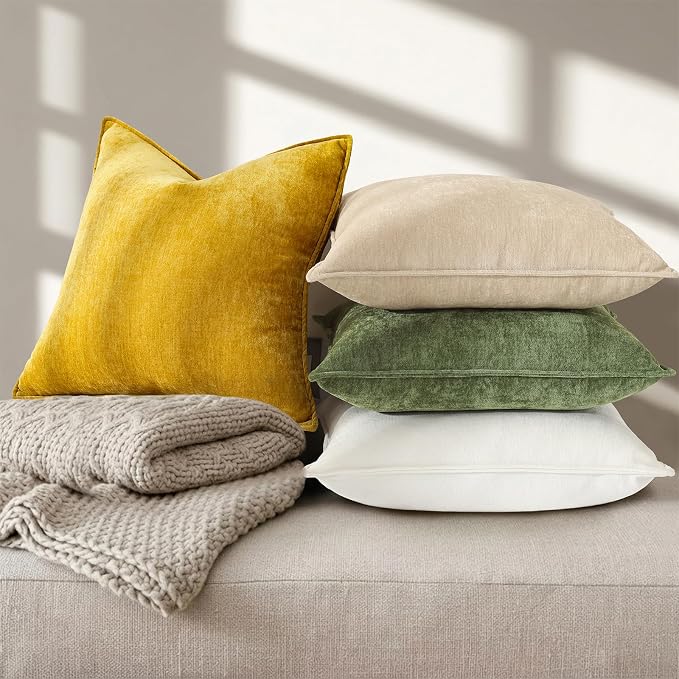 decorUhome Summer Couch Euro Sham Throw Pillow Covers 26x26 Set of 2, - Image 3