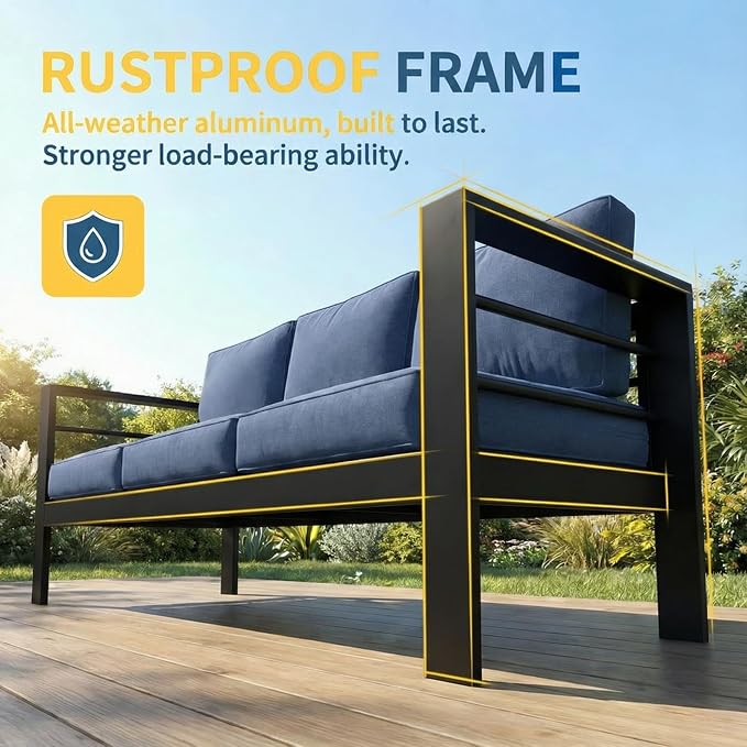 Solaste Aluminum Patio Furniture Set - Image 4