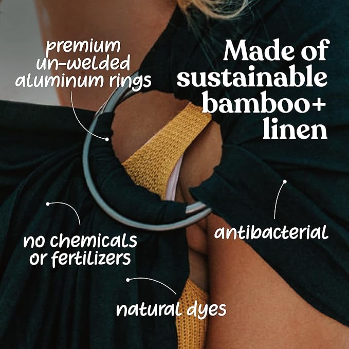 Nalakai Ring Sling Baby Carrier, Soft Linen Baby Sling, Baby Wrap, Comfort, Style, and Giving Back - Carry Your Little One with Love