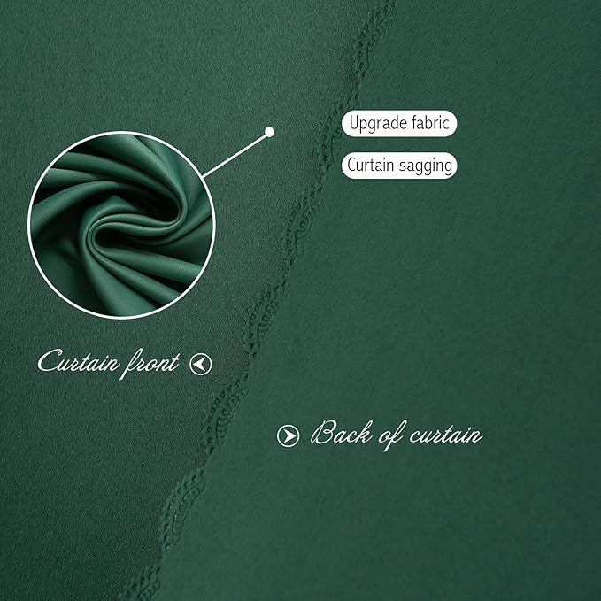 Blackout Curtains for Bedroom Stick On Curtains Window Shades Pull Down Blackout Window Cover No Drillng Self Adhesive Curtains No Rod Small Curtain, 35" W X 71" L, Dark Green, 1 Panel