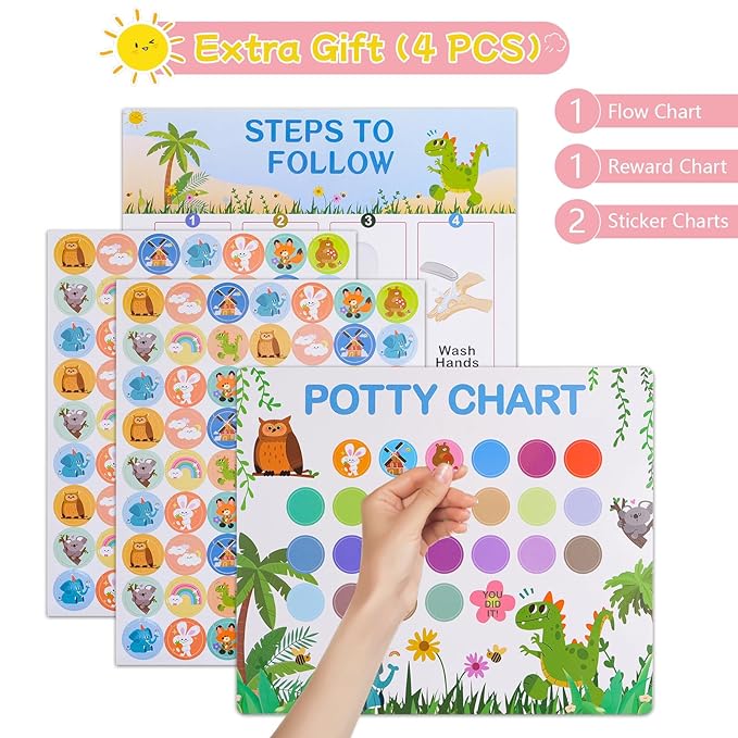 MCGMITT Portable Potty Seat for Kids Travel - Foldable Training Toilet Chair for Toddler Girls with Storage Bags for Outdoor and Indoor Easy to Clean(Pink)