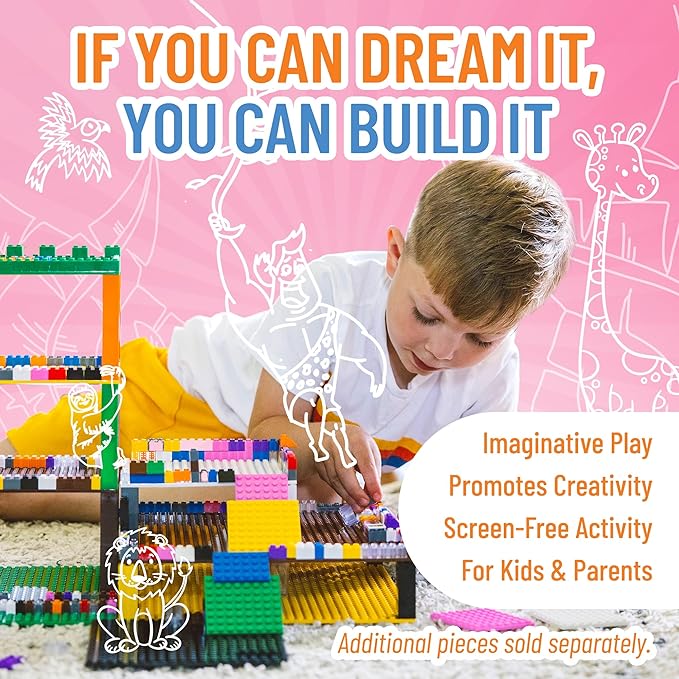 Strictly Briks Classic Bricks Starter Kit, Purple, 96 Pieces, 2x4 Studs, Building Creative Play Set for Ages 3 and Up, 100% Compatible with All Major Brick Brands