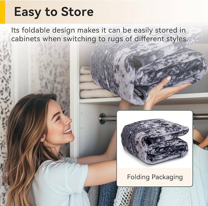 RELEANY Washable Area Rugs 4ft Non-Slip Modern Abstract Soft - Image 5