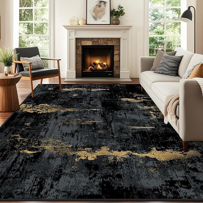 RELEANY Washable Area Rugs 5'x8' Non-Slip Modern Abstract Soft - Image 4