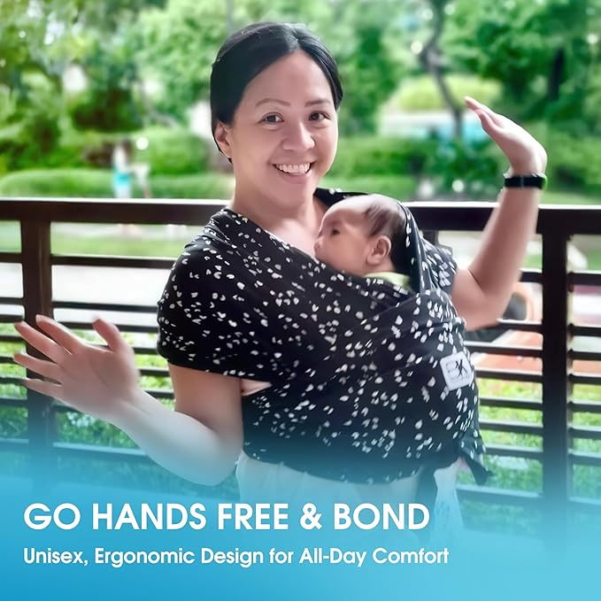 Small-Petite Original Baby K'tan Baby Carrier: #1 Easy Pre-Wrapped, Soft, Slip-On, No Rings, No Buckles | 5 in 1 Baby Sling Gift | Infant Wrap for Newborn to Toddler up to 35lb Women 2-4, Men up to 36