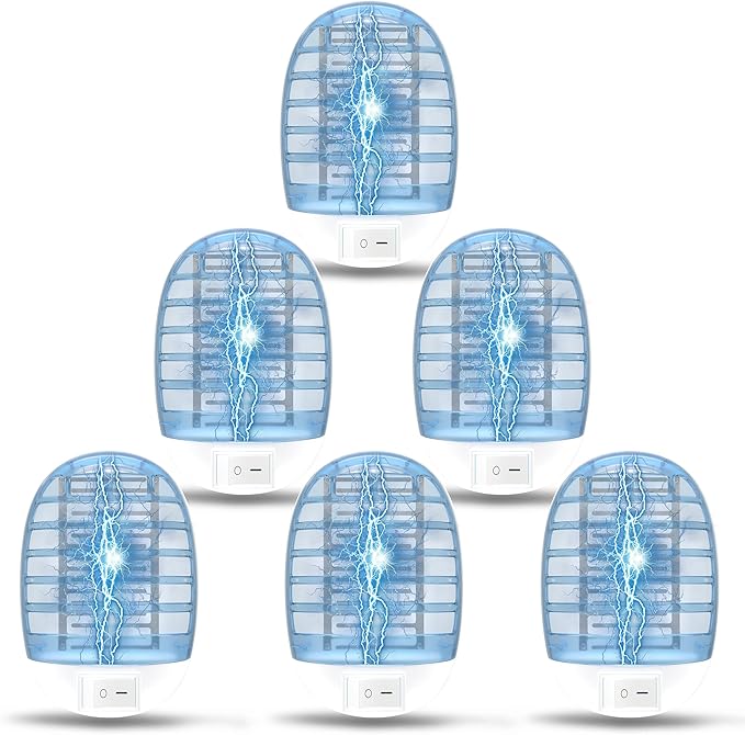 Indoor Bug Zappers, Fly Traps for Indoors, Insect Traps for Home Mosquito Killer for Kids & Pets, Home, Kitchen, Bedroom, Baby Room, Office (6 Packs)