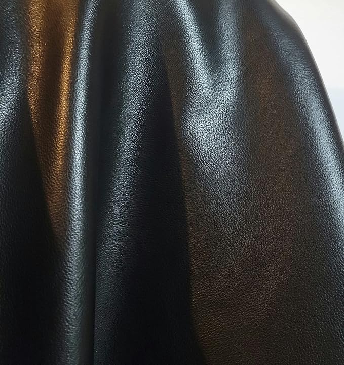 Black Soft Faux Vegan PU {Peta Approved Vegan} Leather by The Yard 20 Yard roll - Image 3