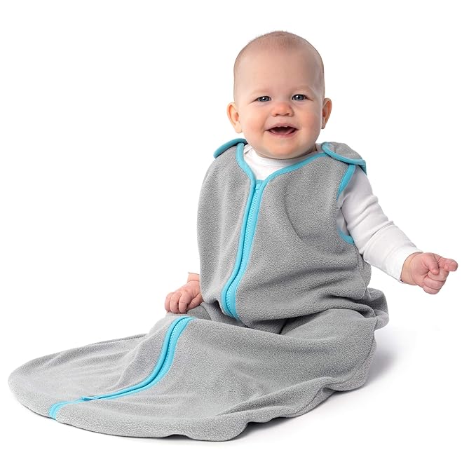 baby deedee Sleep Nest Fleece Baby Sleeping Bag, Gray, 6-18 Month