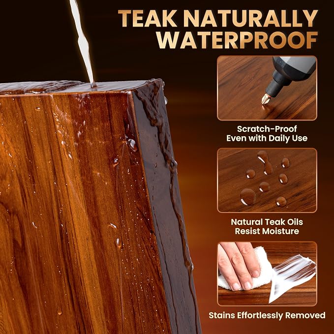 24 Inch Teak Floating Shelves Set of 2 - Image 4