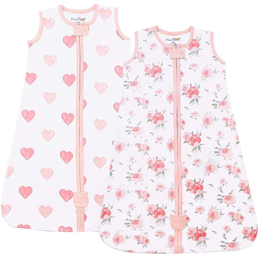 Mama Cheetah Baby Sleep Sack 0.5 TOG, Organic Cotton Baby Wearable Blanket with Two-Way Zipper, Swaddle Transition Baby Sleeping Bag for Newborn Infant Toddler Boy Girl, 6-12 Months