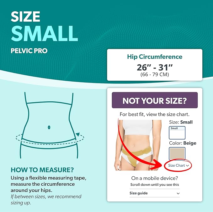 BraceAbility Pelvic Pro - Patented Prolapsed Uterus Support Belt - Women's Brace for Treating Dropped Bladder, Uterine Prolapse, Vulvar Varicosities, Postpartum and Symphysis Pubis Dysfunction (S)