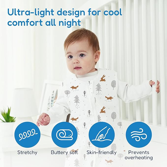 TotAha Sleep Sack 3-6 months, Buttery Soft Swaddle Transition Wearable Blanket Baby Sleeping Bag for Girl Boy,3 Pack 0.5 TOG