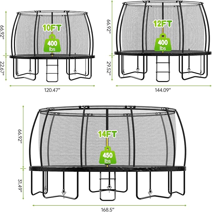 LotFun Kids Trampoline, 36 Inch Round, Indoor Outdoor with Basketball Hoop, 55 lb Weight Capacity